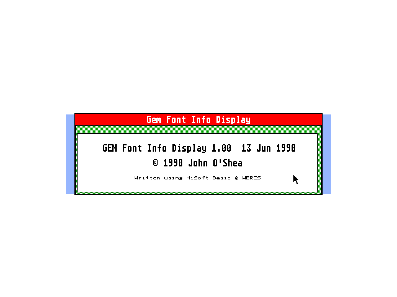 GEM Font Info Display — screenshot 1